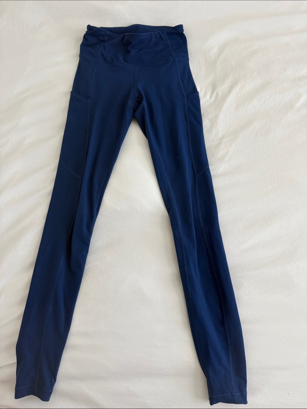 CRZ YOGA Navy High-Rise Leggings with Side Pockets